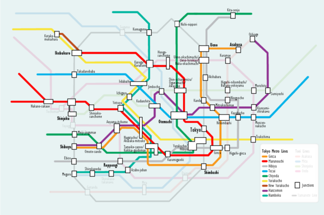 карта токийского метро