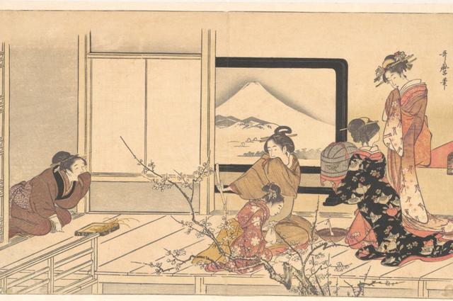 гравюра Утамаро (Kitagawa Utamaro)